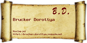 Brucker Dorottya névjegykártya
